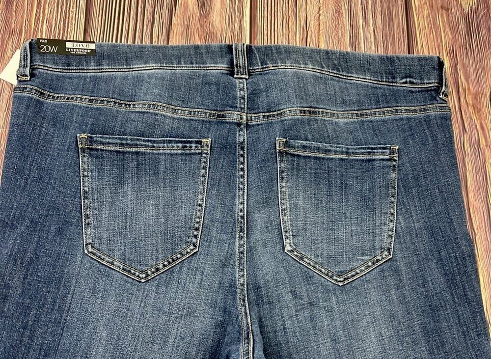 New NWT Liverpool Glider Pull On Skinny Dark Jeans Womens Plus Size 20W